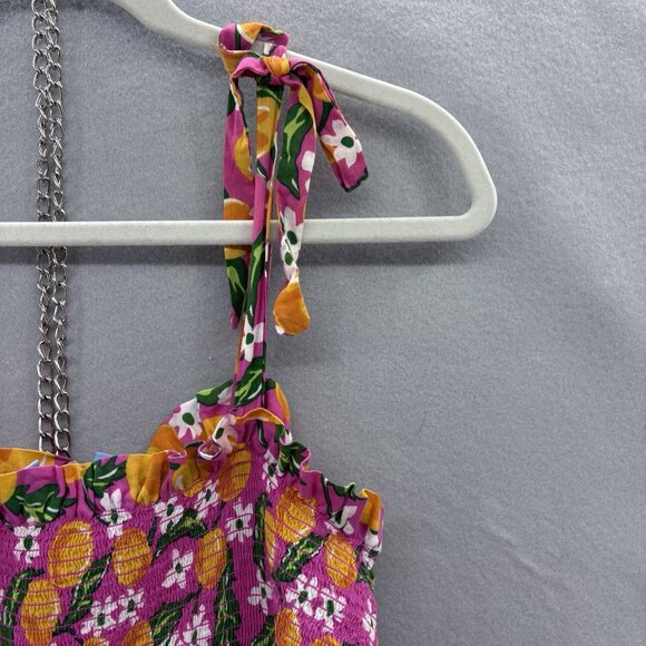 Draper James Pink Taylor Smocked‎ Sundress in Orange Blossom Size Medium Casual - Picture 3 of 12